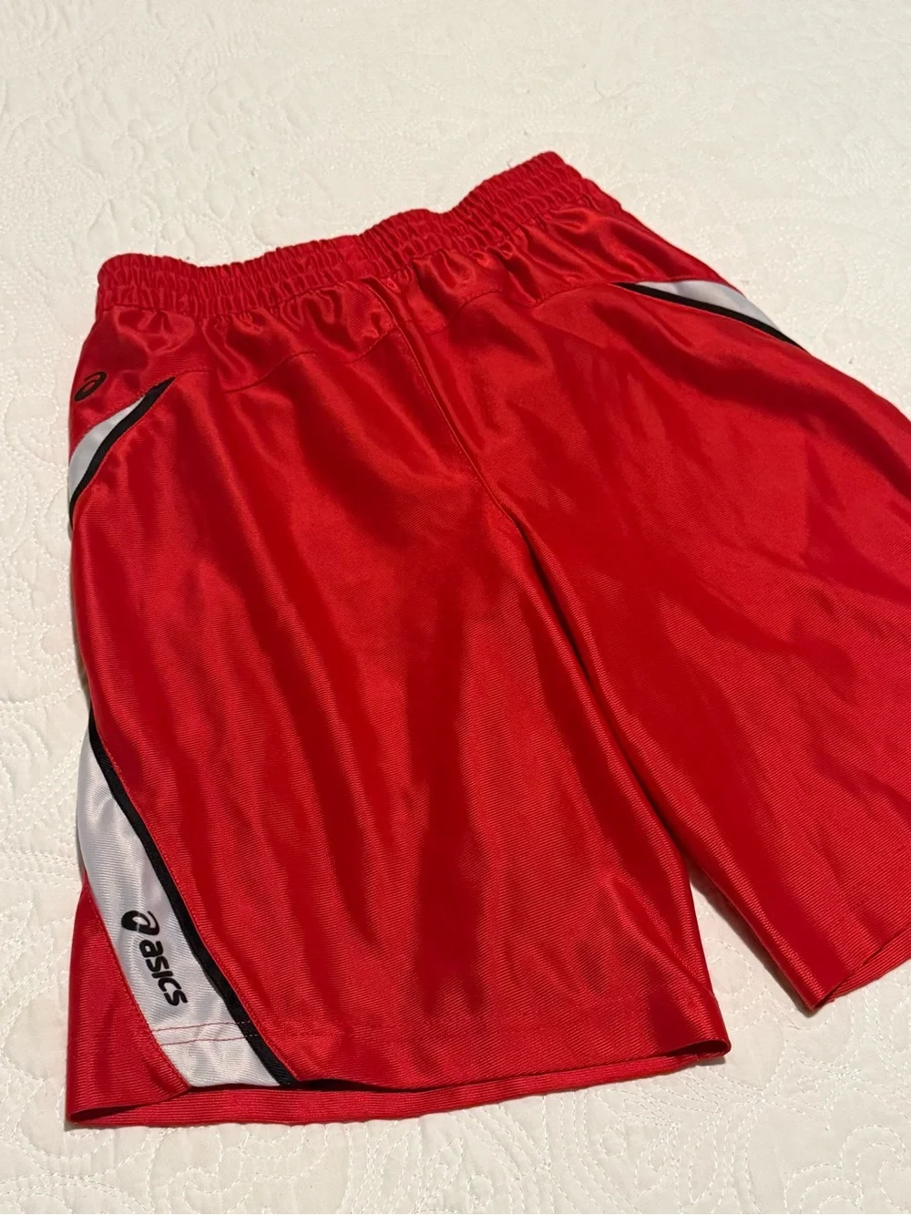 Asics Red‎ Athletic Kids Shorts with a black lining layer S (8)